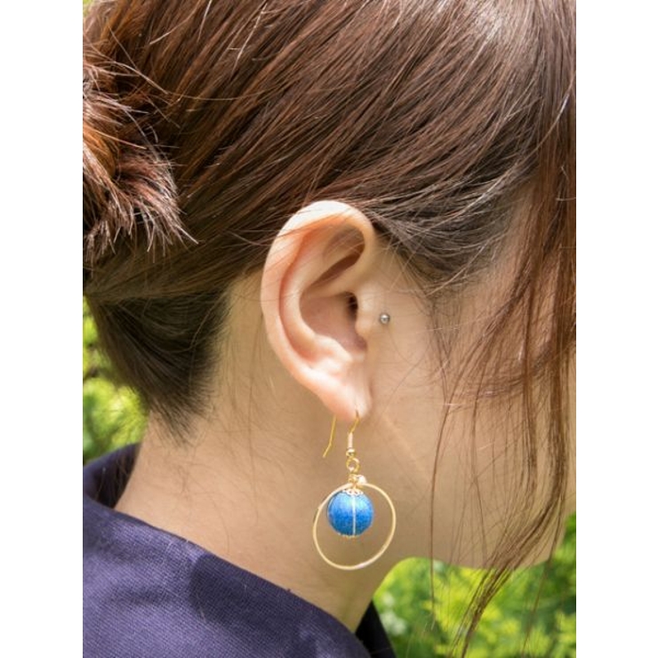 【カヤ】重ね手鞠ピアス | アミナコレクション  | 詳細画像1 