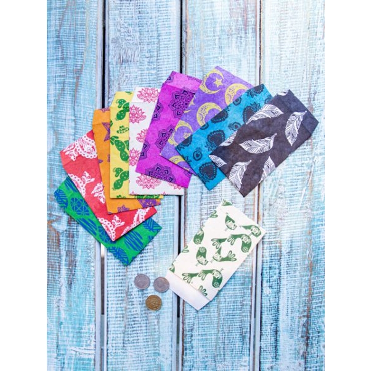 【チャイハネ】ネパール手漉き紙 ホーリーぽち袋 | アミナコレクション  | 詳細画像1 