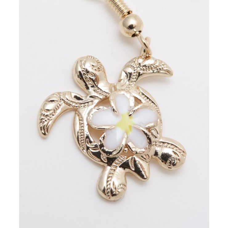 【Kahiko】ホヌ＆プルメリアピアス | アミナコレクション  | 詳細画像2 