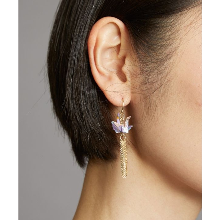 【カヤ】飛び鶴ピアス | アミナコレクション  | 詳細画像2 