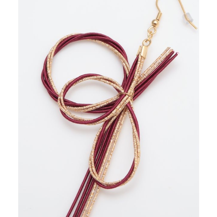 【カヤ】水引結び輪重ねピアス | アミナコレクション  | 詳細画像1 