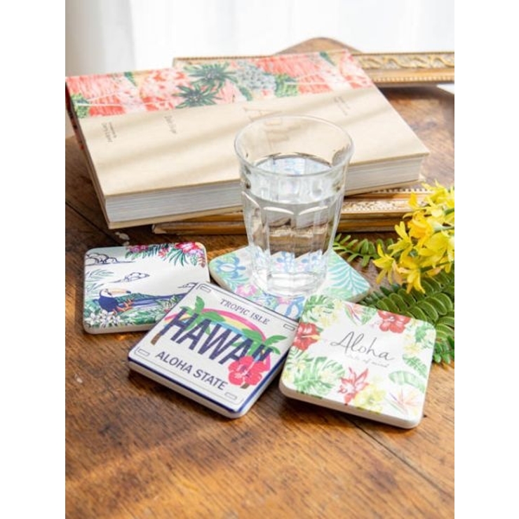 【Kahiko】アロハ珪藻土コースター | アミナコレクション  | 詳細画像2 