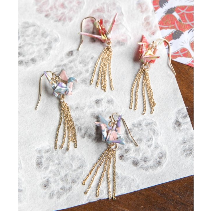 【カヤ】飛び鶴ピアス | アミナコレクション  | 詳細画像4 