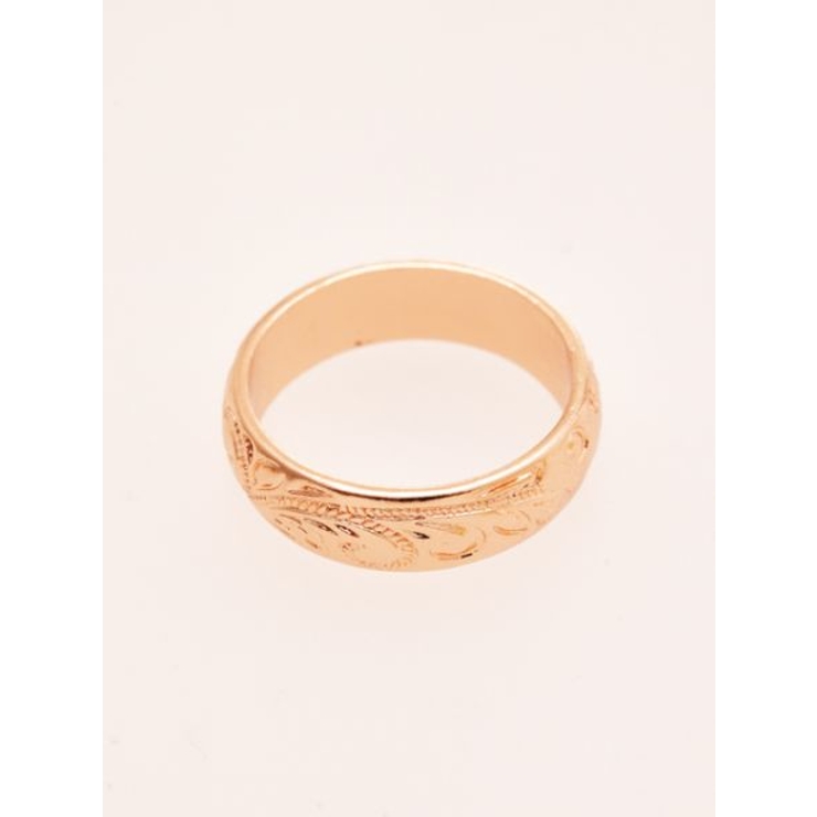 【Kahiko】プルメリア＆スクロールリング 6mm幅 | アミナコレクション  | 詳細画像3 