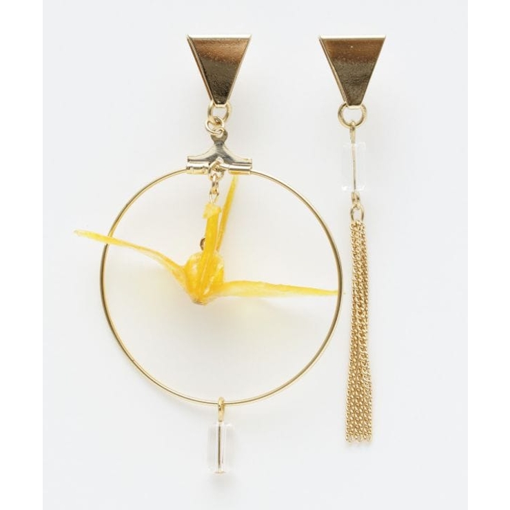 【カヤ】ゆうわ折り鶴ピアス | アミナコレクション  | 詳細画像6 