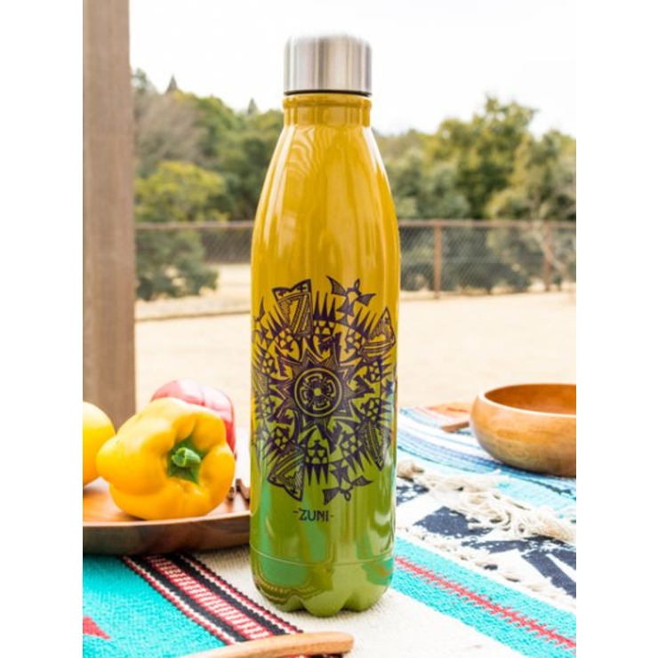 イエロー×グリーン | 【チャイハネ】デカケルボトル / エスニック柄ステンレスボトル | アミナコレクション 
