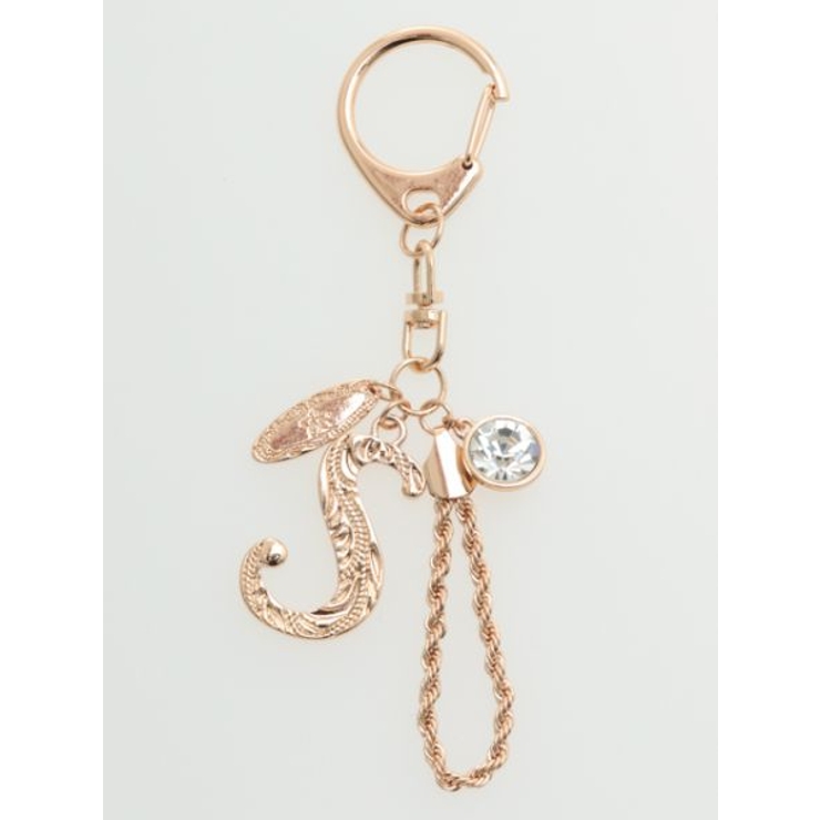 S | 【Kahiko】イニシャルゴールドキーホルダー | アミナコレクション 