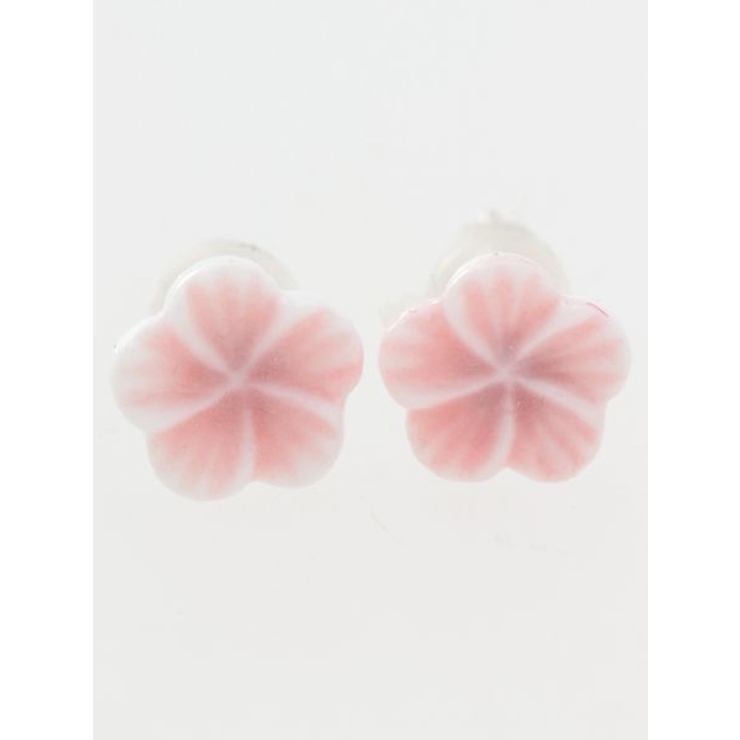 ピンク | 【カヤ】陶器梅の花ピアス | アミナコレクション