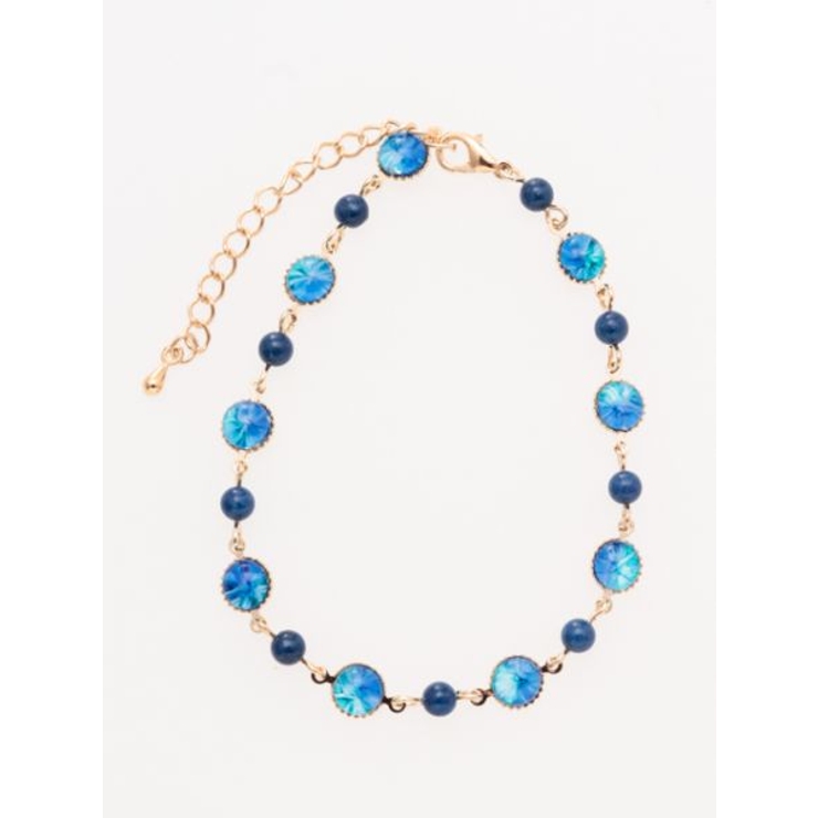 ブルー | 【チャイハネ】カラービーズアンクレット 韓国 | アミナコレクション 