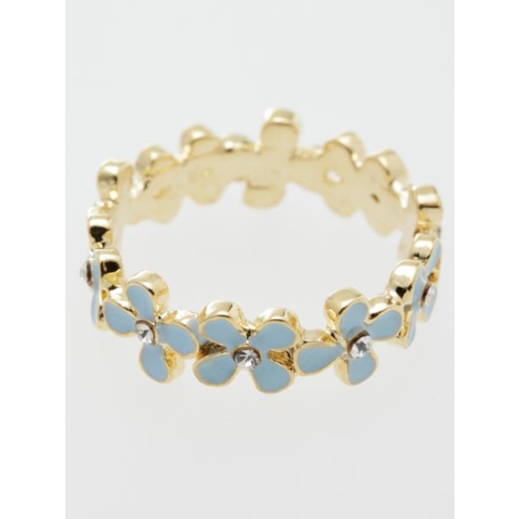 ブルー | 【カヤ】小花リング | アミナコレクション