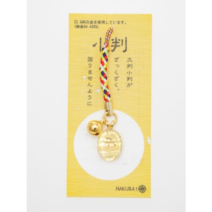 【カヤ】金箔入り福招きガラスストラップ 根付 | チャイハネ  | 詳細画像1 