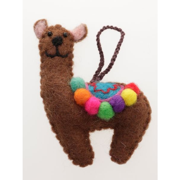 ブラウン | 【チャイハネ】アルパカフェルトオーナメント | アミナコレクション