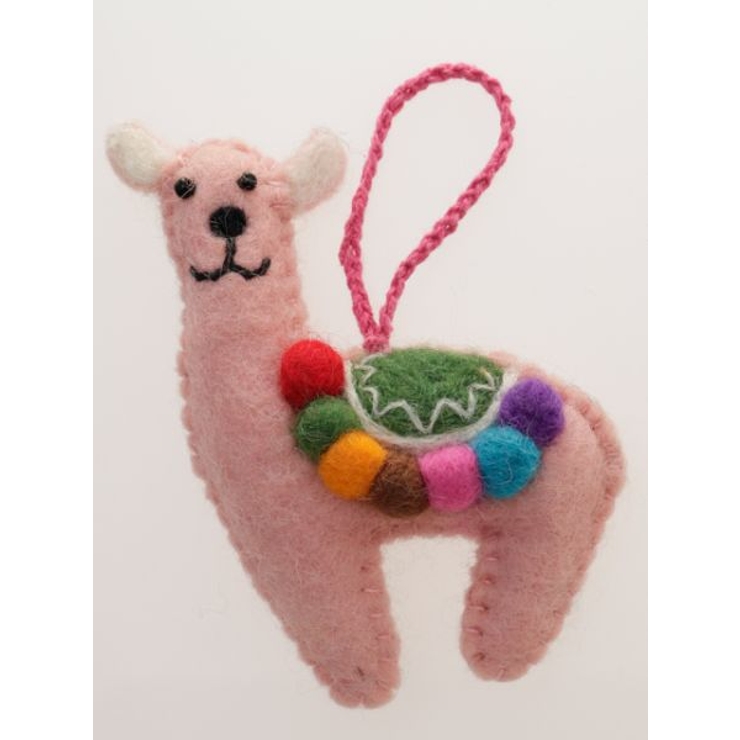 ピンク | 【チャイハネ】アルパカフェルトオーナメント | アミナコレクション