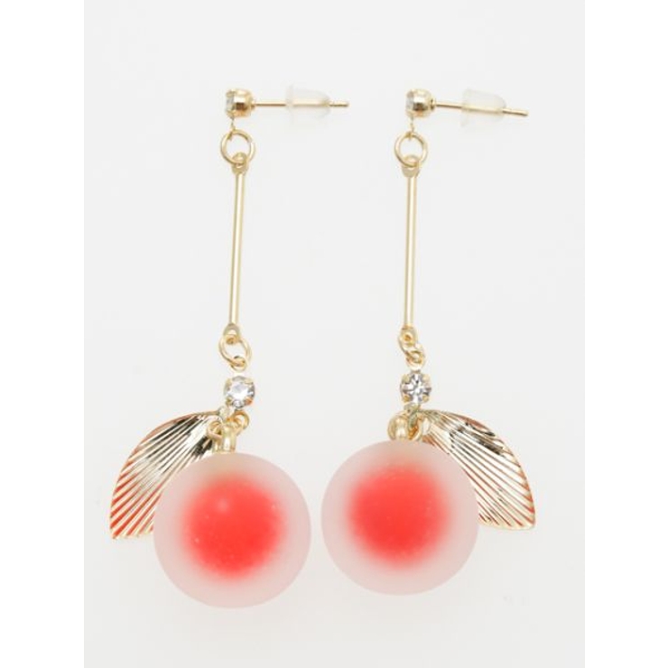 レッド | 【カヤ】果実ピアス | アミナコレクション 