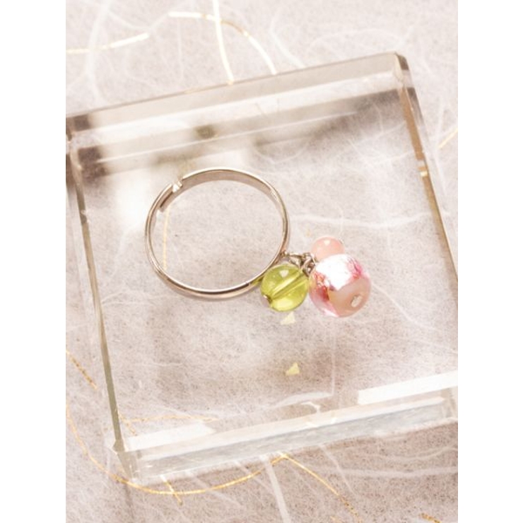 桜 | 【カヤ】彩りほたる玉リング | アミナコレクション