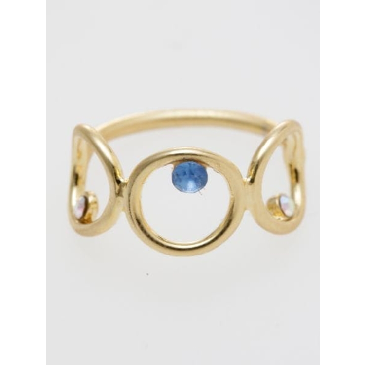 ブルー | 【欧州航路】ラウンドフレームリング | アミナコレクション 