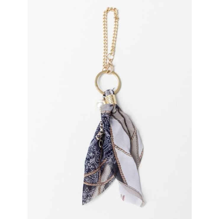 グレー | 【欧州航路】スカーフリボンキーバッグチャーム | アミナコレクション