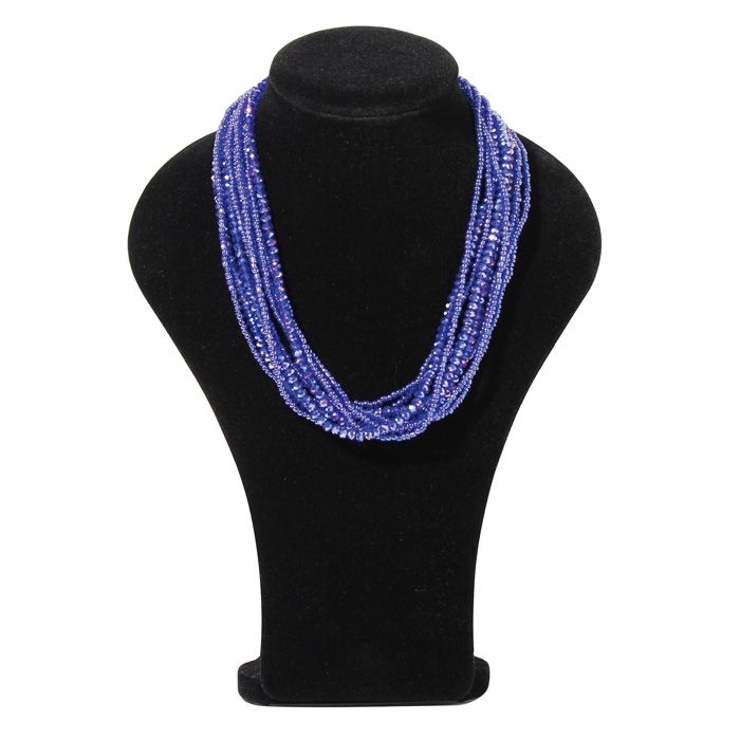 ブルー | 【Maunaloa】クリスタルビーズネックレス | アミナコレクション 