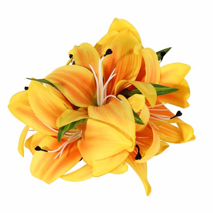 イエロー | 【Maunaloa】ロイヤルリリー7輪クリップ | アミナコレクション 