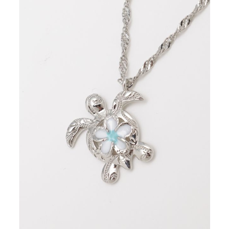 シルバー | 【Kahiko】ホヌプルメリアネックレス | アミナコレクション