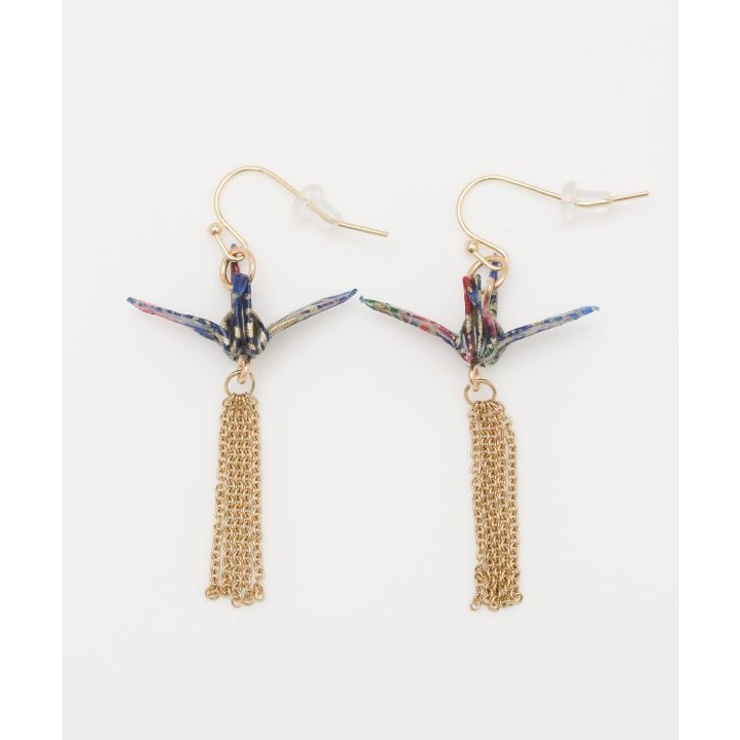 【カヤ】飛び鶴ピアス | アミナコレクション  | 詳細画像1 