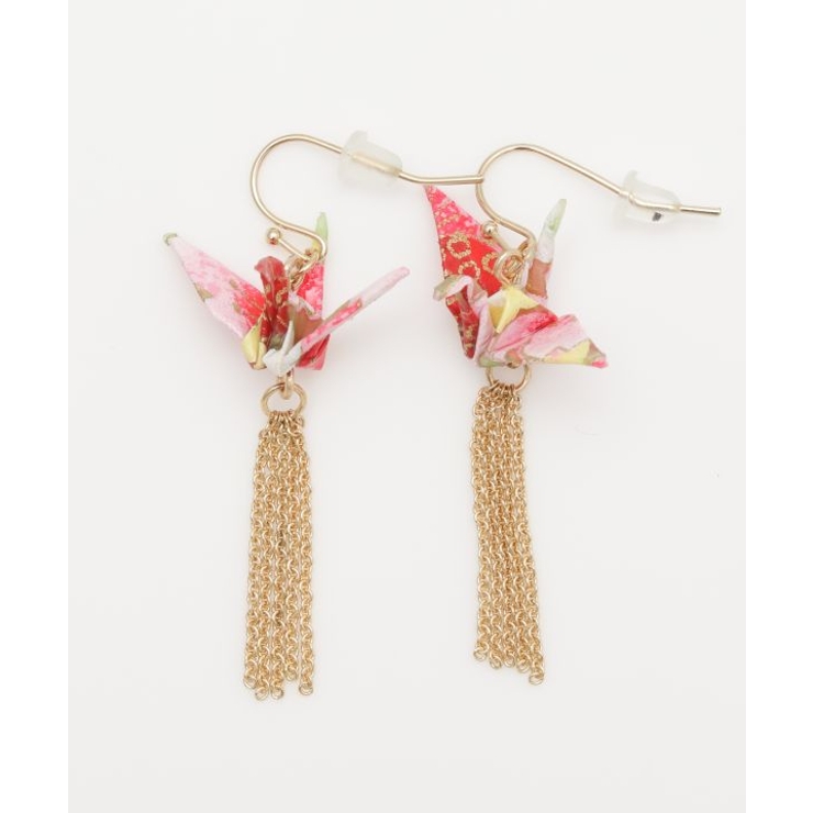 桜 | 【カヤ】飛び鶴ピアス | アミナコレクション 