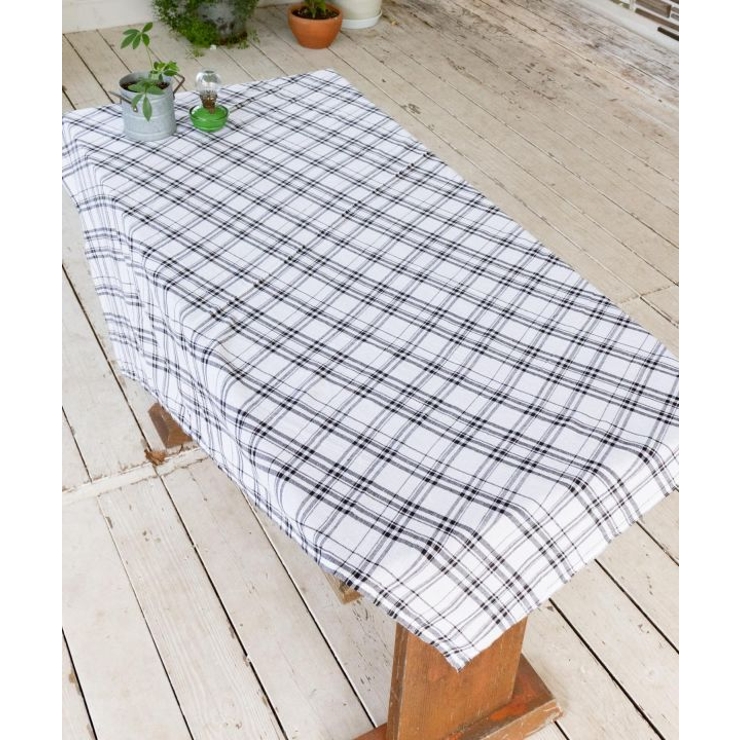 ホワイト | 【チャイハネ】イタワ織りチェック柄マルチクロス Mサイズ | アミナコレクション 