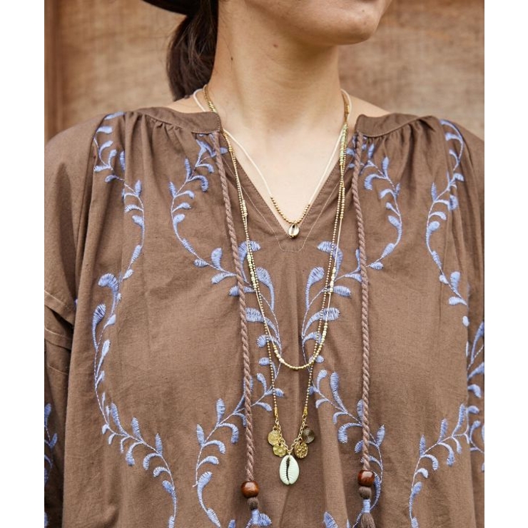 【チャイハネ】パルワリー3連ロングネックレス | アミナコレクション  | 詳細画像1