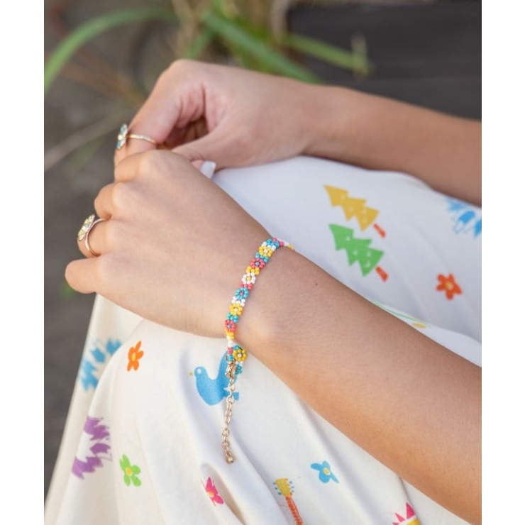 ターコイズブルー | 【チャイハネ】フラワーフェスタブレスレット | アミナコレクション 