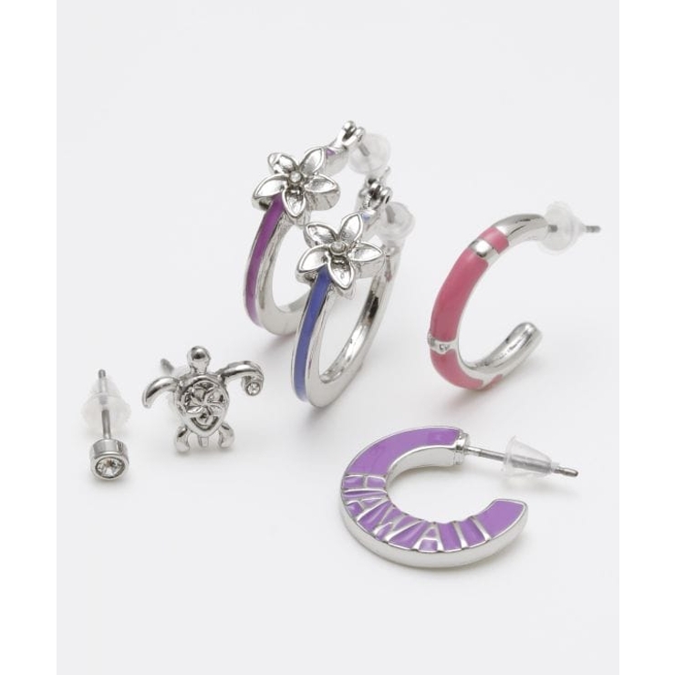 シルバー | 【Kahiko】プルメハワイセットピアス | アミナコレクション 