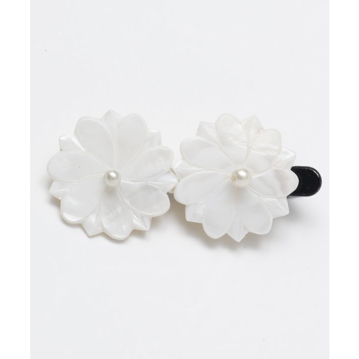 ホワイト | 【Maunaloa】ヘイバティアレマルルヘアクリップ | アミナコレクション 