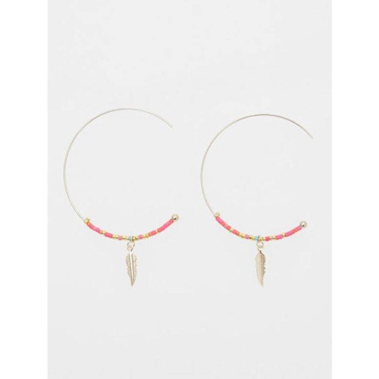 コーラル | 【Kahiko】ムーンフェザーピアス | アミナコレクション