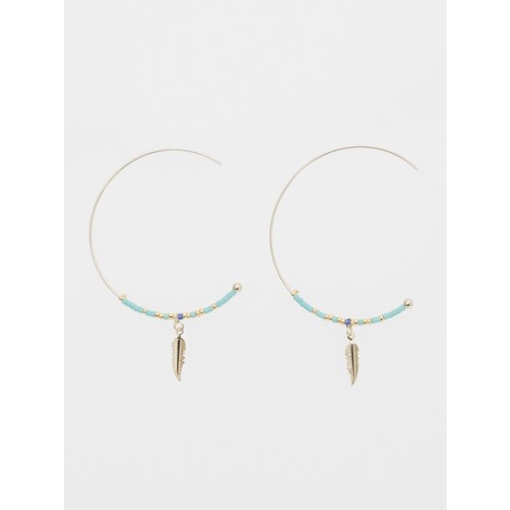 ターコイズブルー | 【Kahiko】ムーンフェザーピアス | アミナコレクション