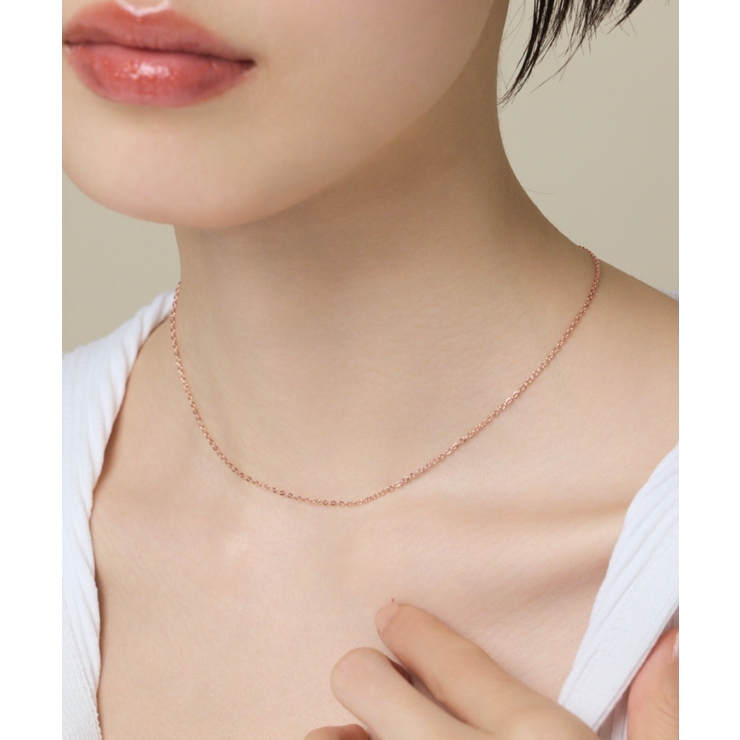 ピンクゴールド | 【 金属アレルギー対応 】 シンプルチェーンネックレス サージカルステンレス | ciite'