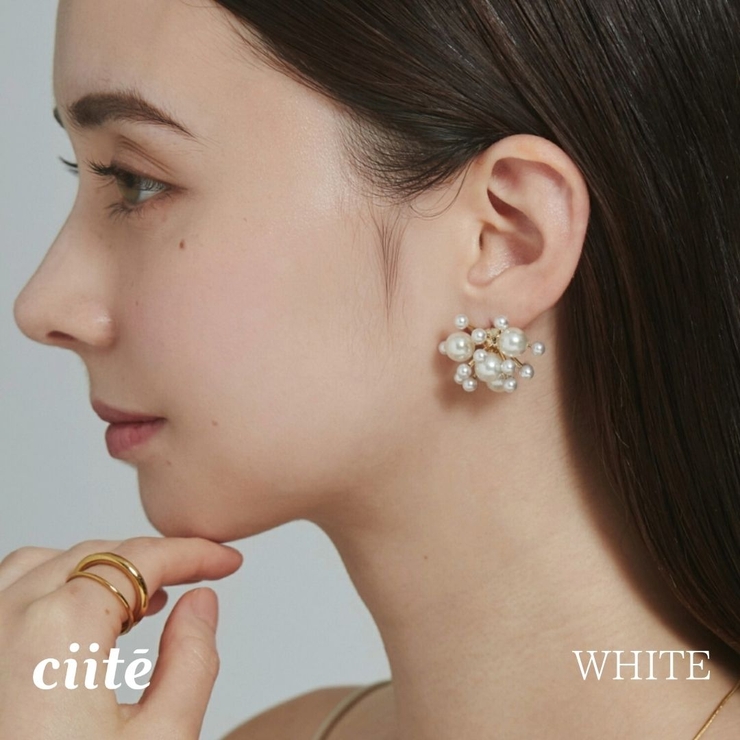 パールモチーフピアス | ciite' | 詳細画像1 
