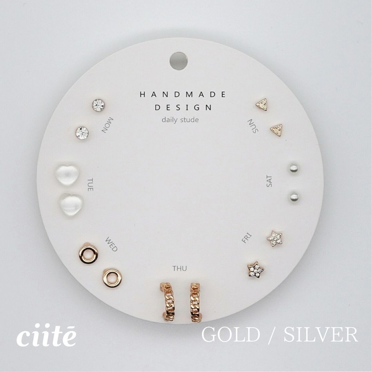 1 week ピアスセット / ピアス7セット | ciite' | 詳細画像1 