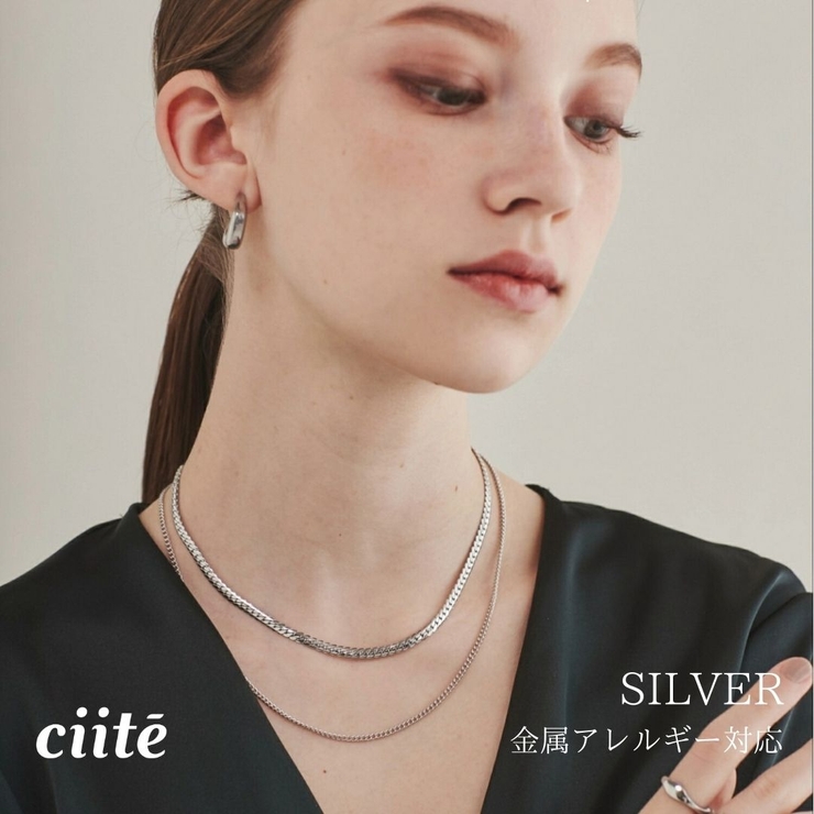 【 金属アレルギー対応 】 2連スネークチェーンネックレス | ciite' | 詳細画像1 