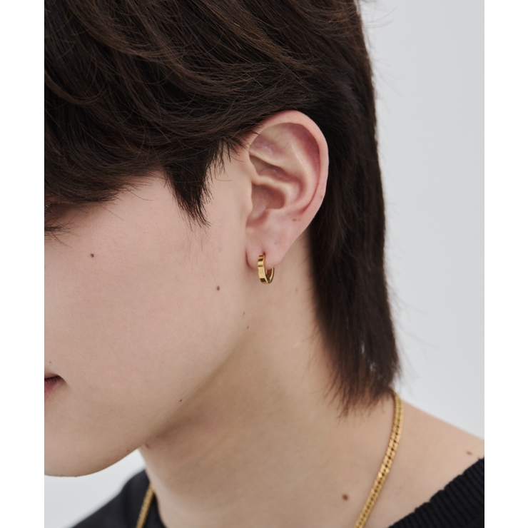 【 金属アレルギー対応 】シンプルフープピアス 直径13mm, 幅2.5mm | wyz | 詳細画像11 