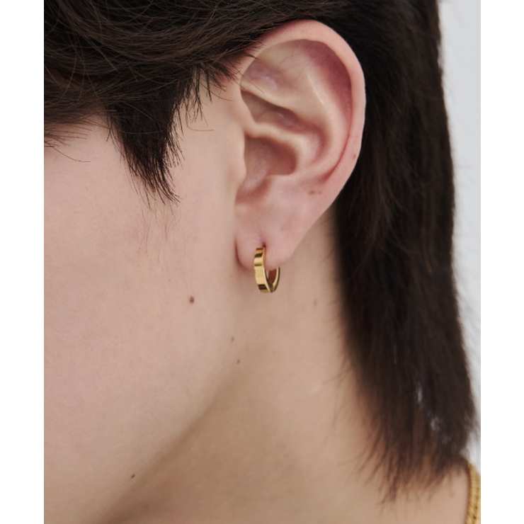 【 金属アレルギー対応 】シンプルフープピアス 直径13mm, 幅2.5mm | wyz | 詳細画像13 