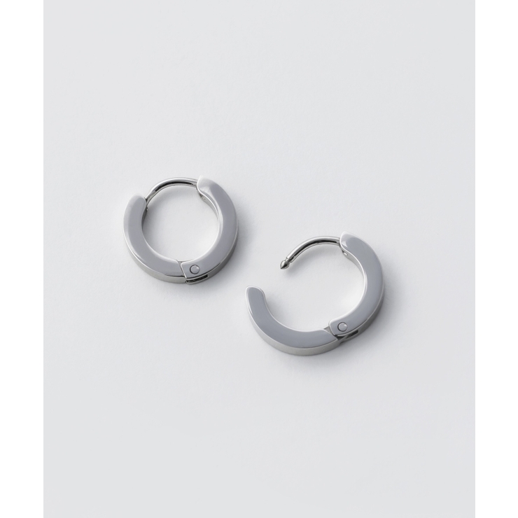 【 金属アレルギー対応 】シンプルフープピアス 直径13mm, 幅2.5mm | wyz | 詳細画像2 