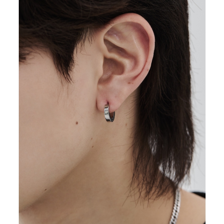 【 金属アレルギー対応 】シンプルフープピアス 直径13mm, 幅3mm | wyz | 詳細画像1 