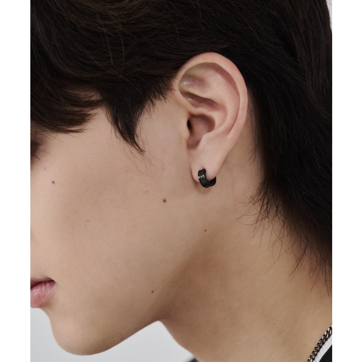 【 金属アレルギー対応 】ラインフープピアス 直径10mm, 幅4mm | wyz | 詳細画像15 