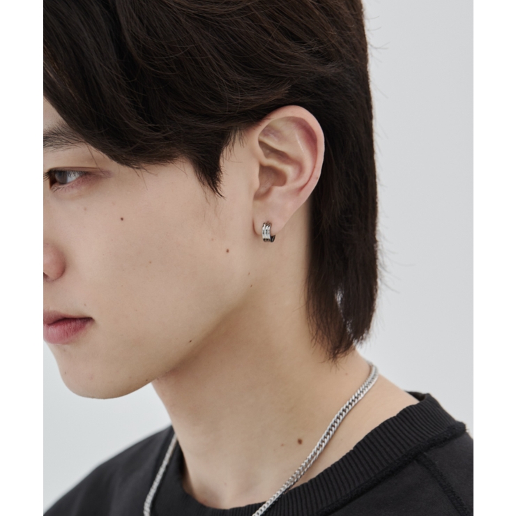 【 金属アレルギー対応 】ラインフープピアス 直径10mm, 幅4mm | wyz | 詳細画像4 