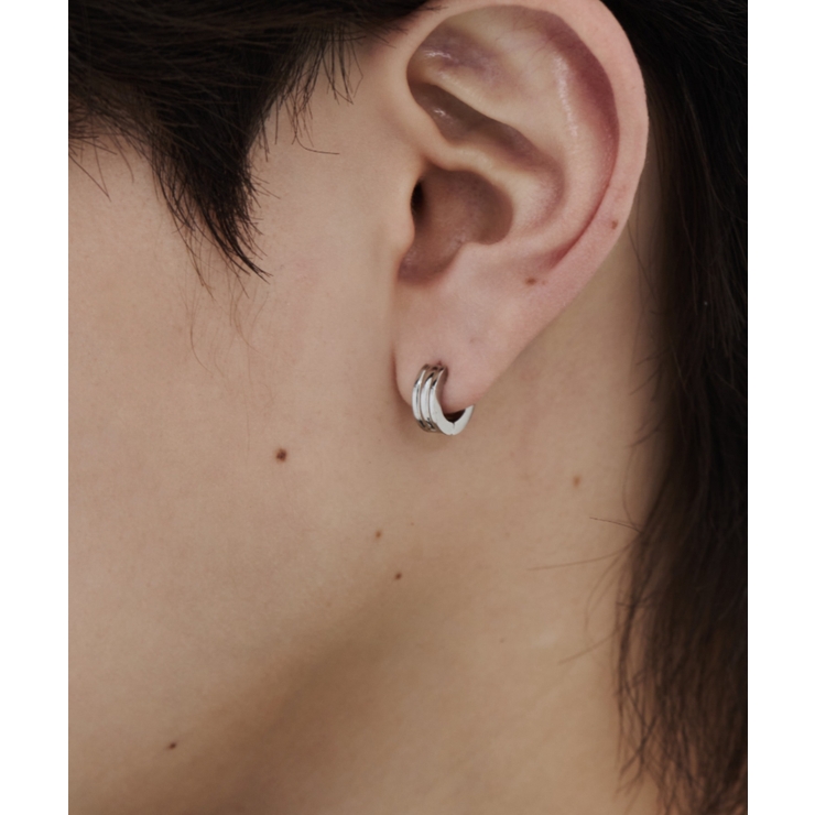 【 金属アレルギー対応 】ラインフープピアス 直径10mm, 幅4mm | wyz | 詳細画像5 