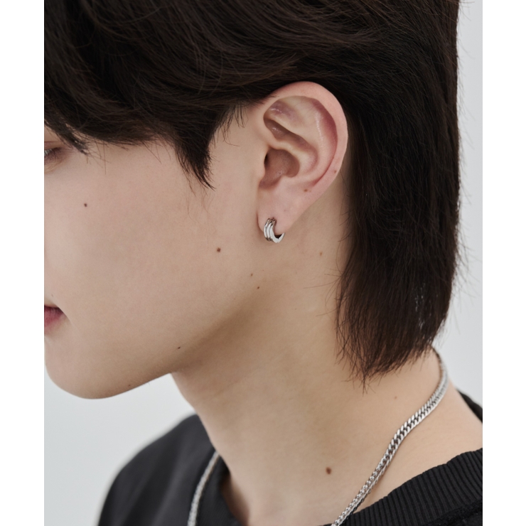 【 金属アレルギー対応 】ラインフープピアス 直径10mm, 幅4mm | wyz | 詳細画像7 