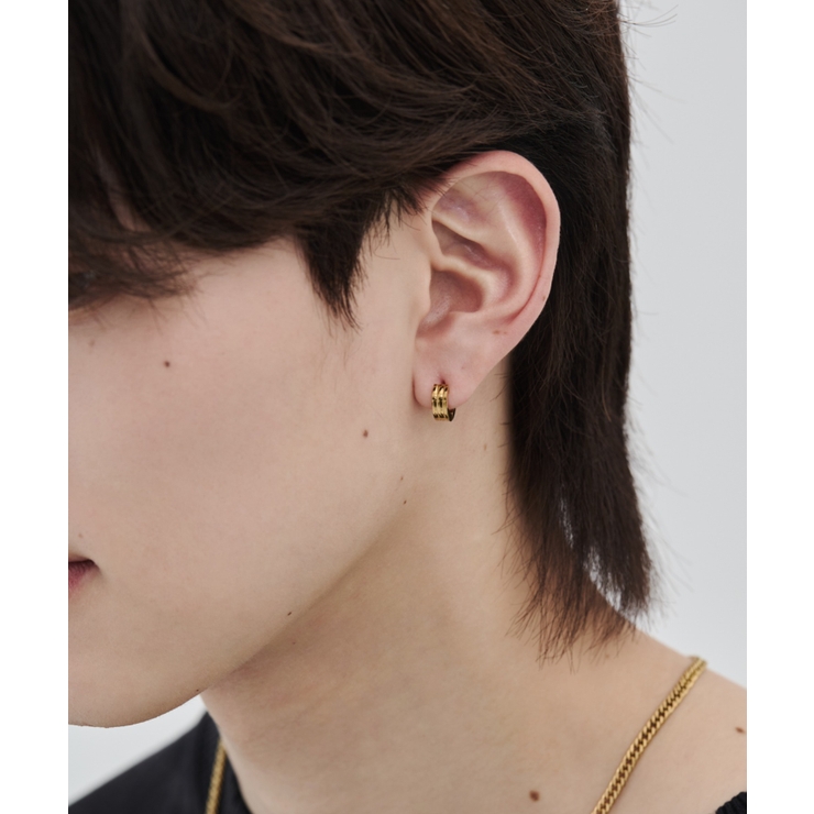 【 金属アレルギー対応 】ラインフープピアス 直径10mm, 幅4mm | wyz | 詳細画像8 