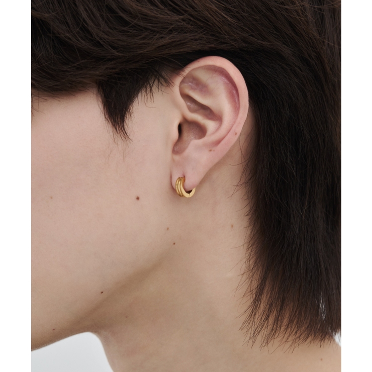 【 金属アレルギー対応 】ラインフープピアス 直径10mm, 幅4mm | wyz | 詳細画像9 