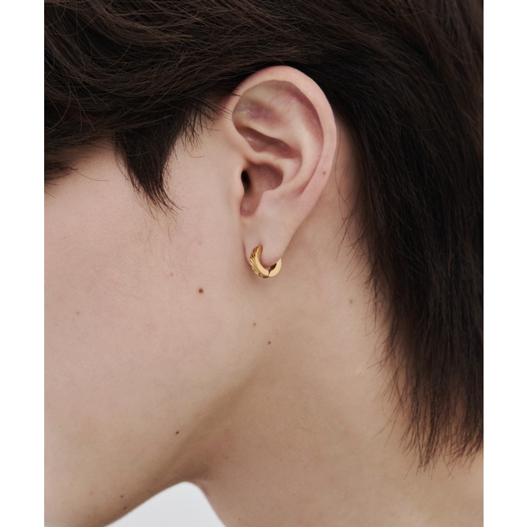 【 金属アレルギー対応 】ツイストデザイン フープピアス（両耳用）直径10mm | wyz | 詳細画像12 