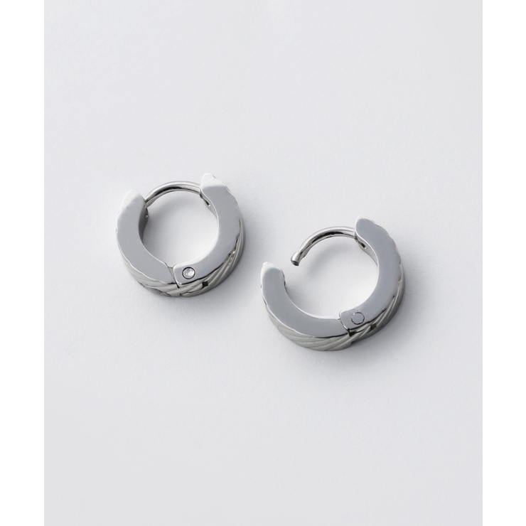 【 金属アレルギー対応 】ツイストデザイン フープピアス（両耳用）直径10mm | wyz | 詳細画像3 