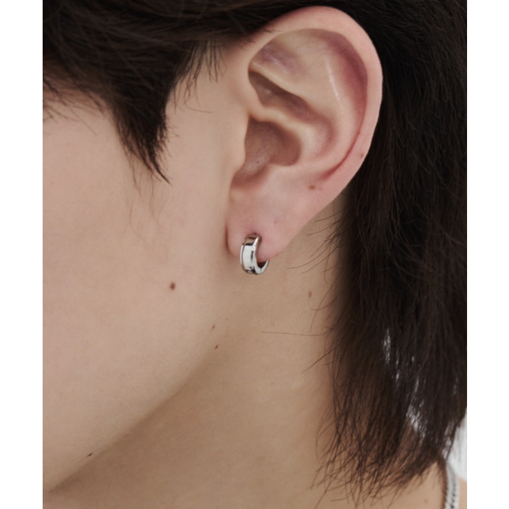 【 金属アレルギー対応 】ラインフープピアス 直径10mm, 幅4mm | wyz | 詳細画像1 